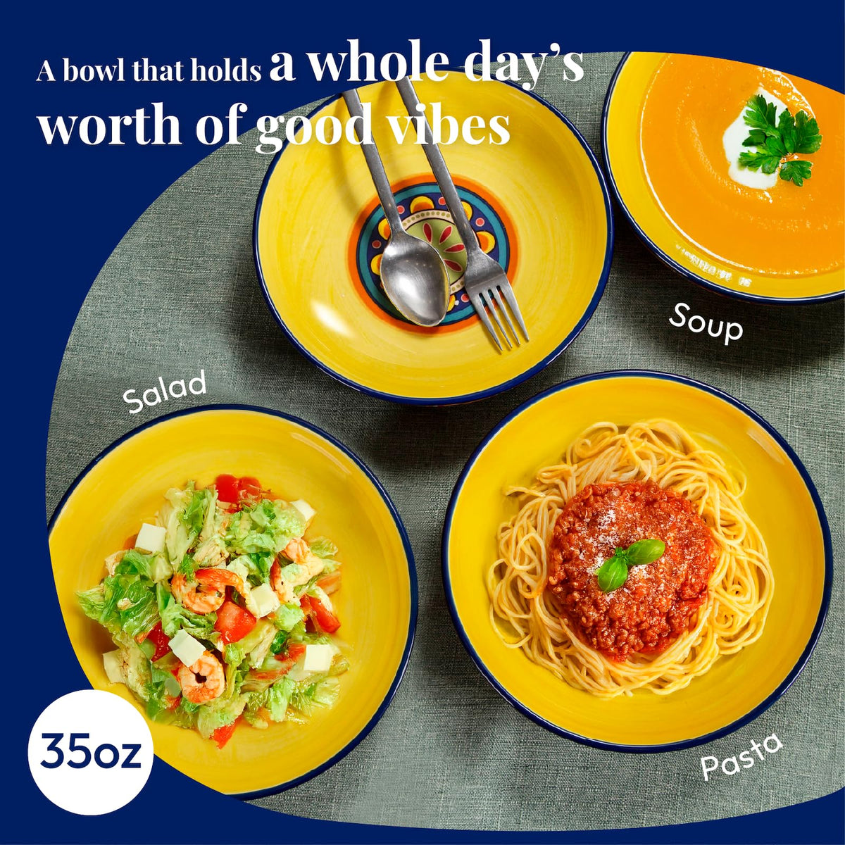Ceramic Pasta Bowls Set of 4 O97180