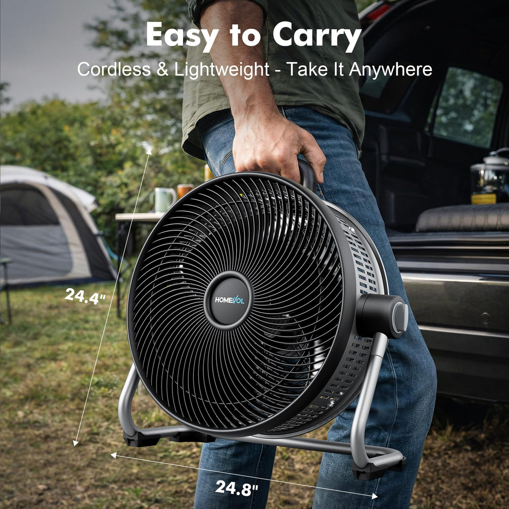 20 Inch Cordless Rechargeable Battery Powered Floor Fan K615461