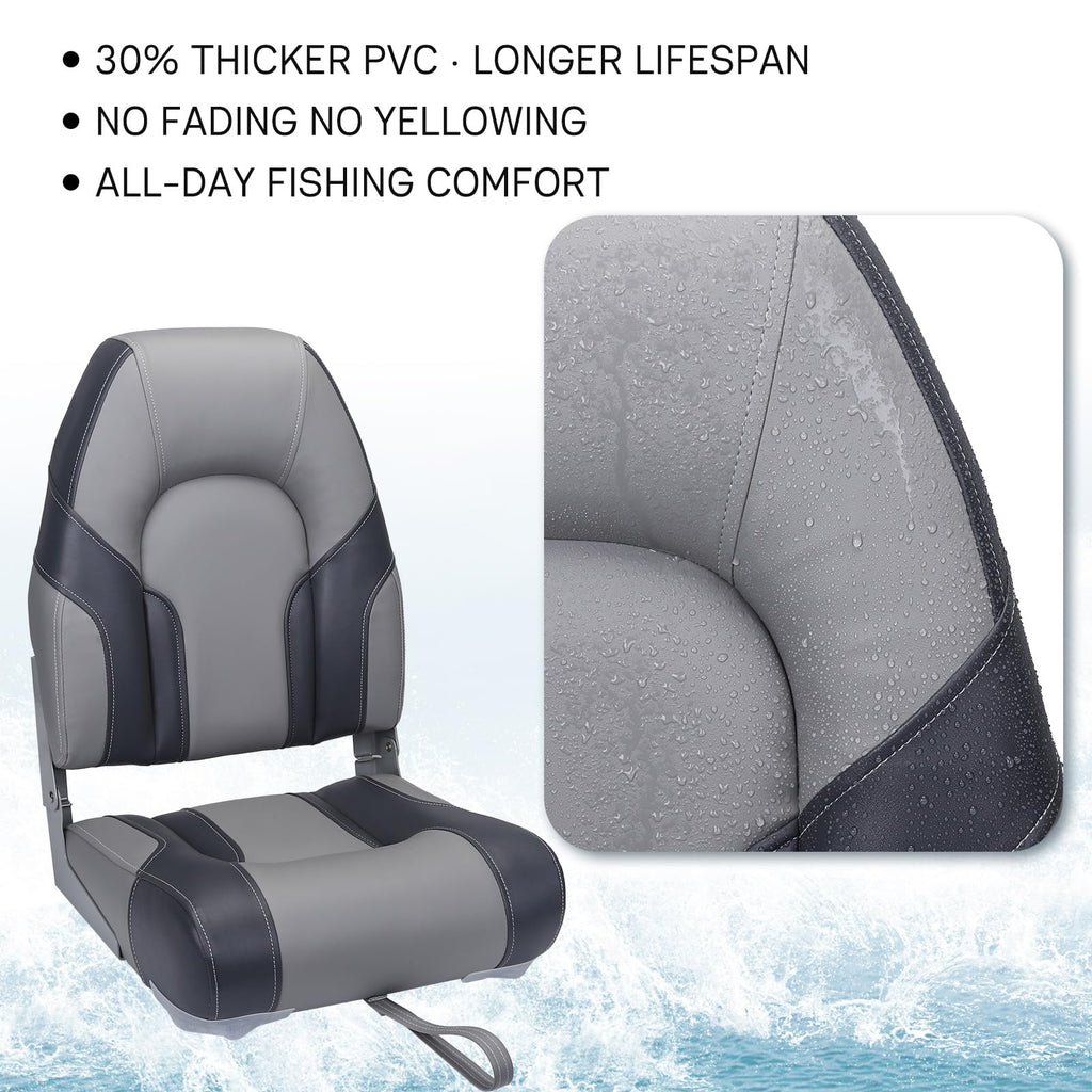 2 Pack High Back Folding Boat Seats R725333