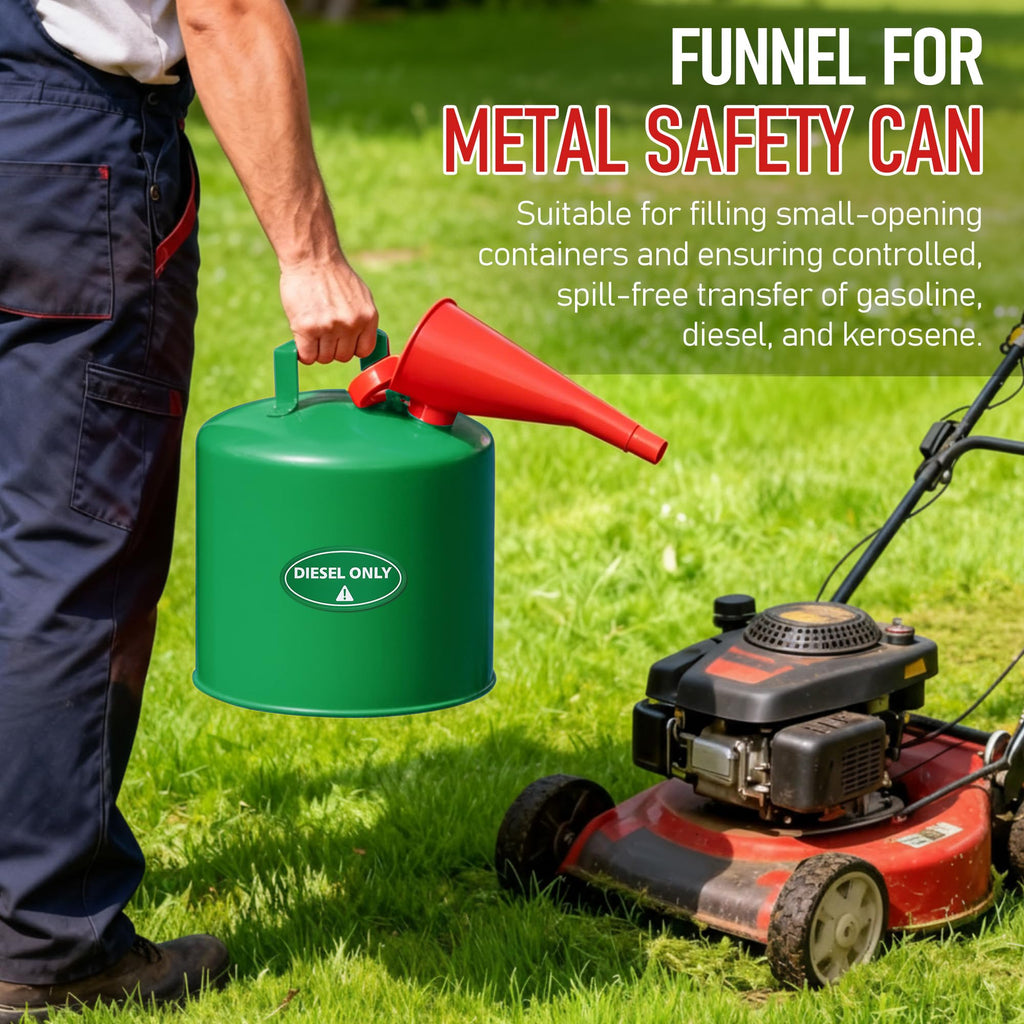 Plastic Gas Can Funnel Red 1 Pack V812