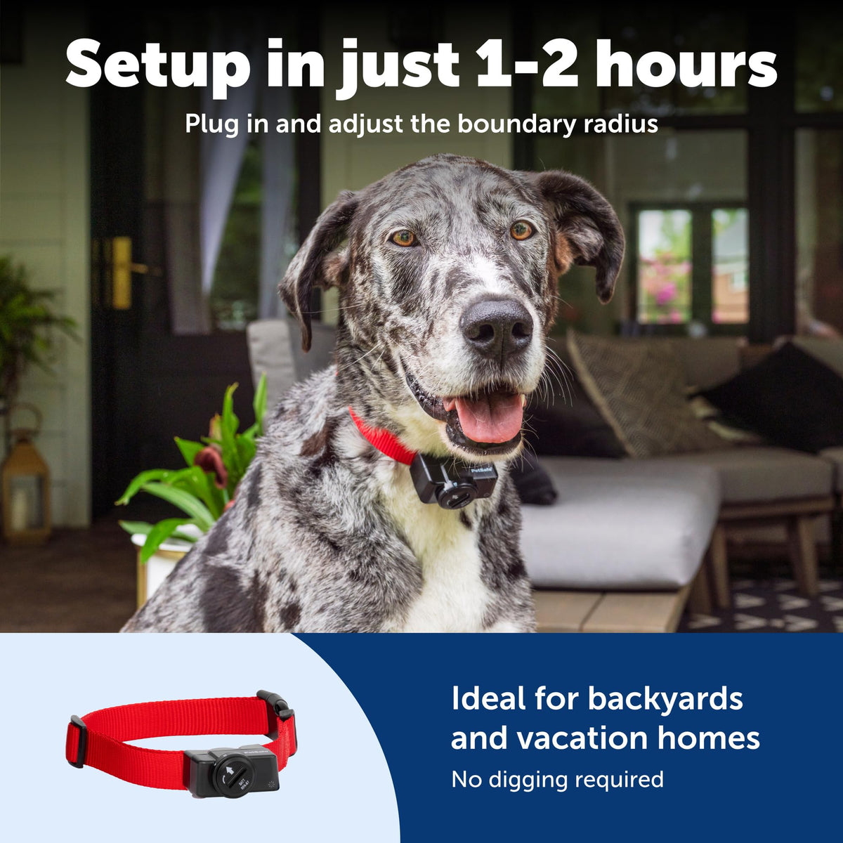 Wireless Pet Containment System, 2 Dogs, Up to 1/2 Acre I890149