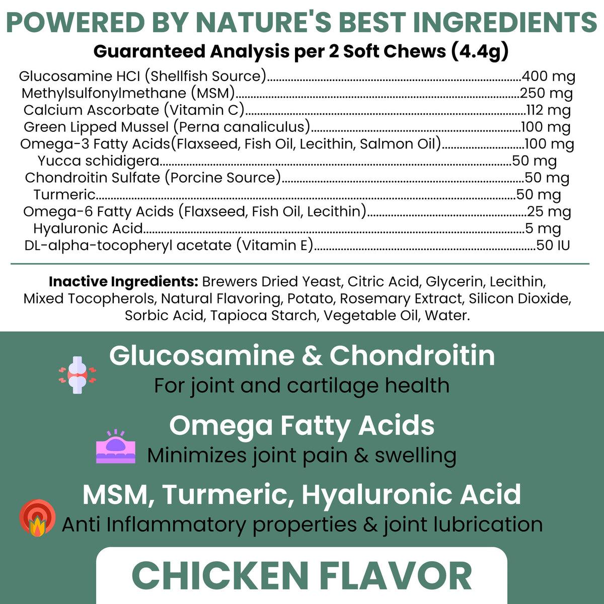 Glucosamine Chondroitin MSM Soft Chews for Dogs D336243