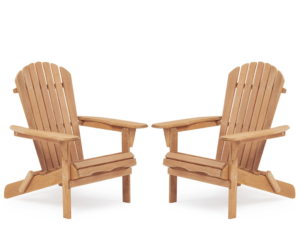 Cedar Folding Adirondack Chair Set of 2 T505986