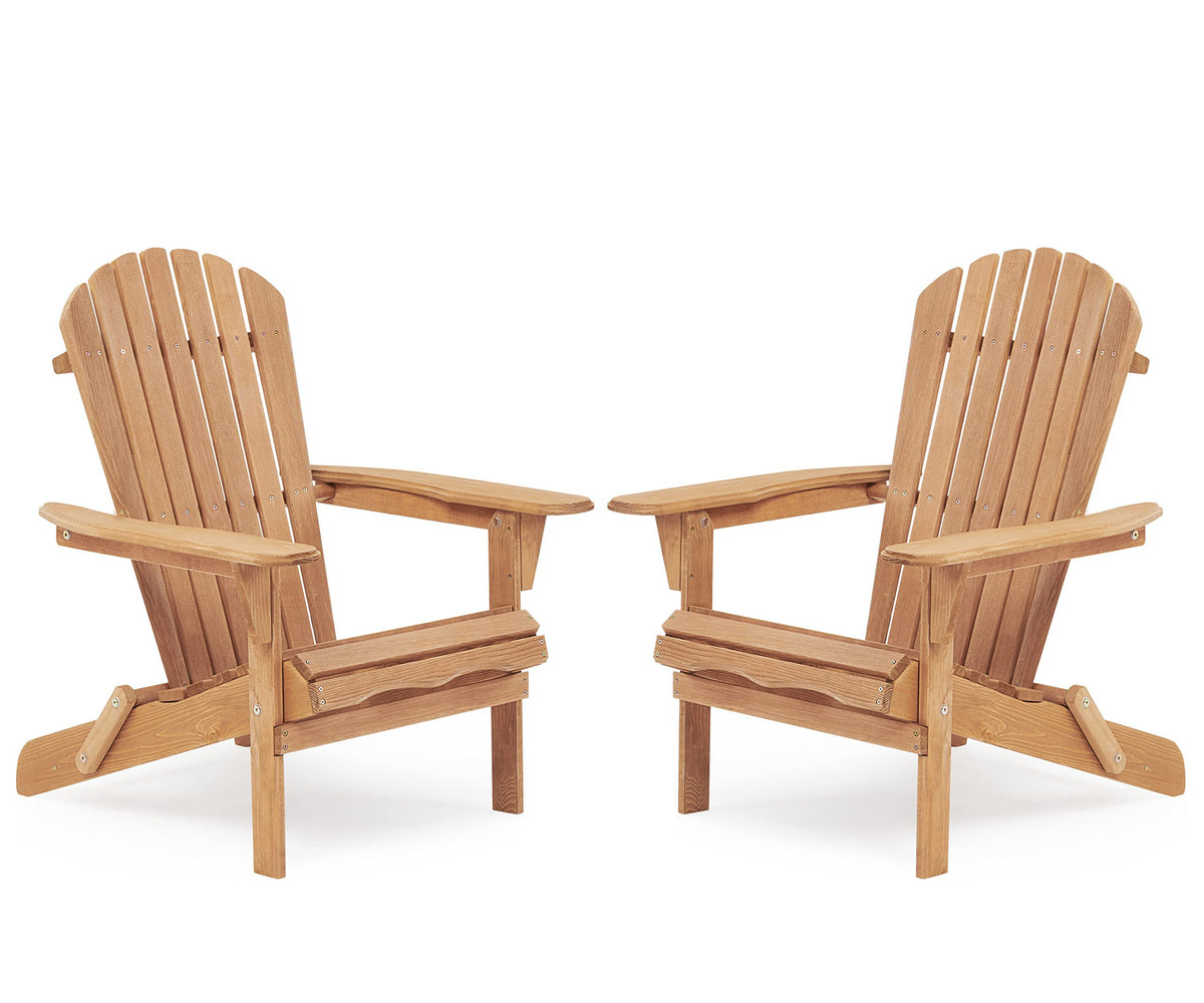 Cedar Folding Adirondack Chair Set of 2 T505986