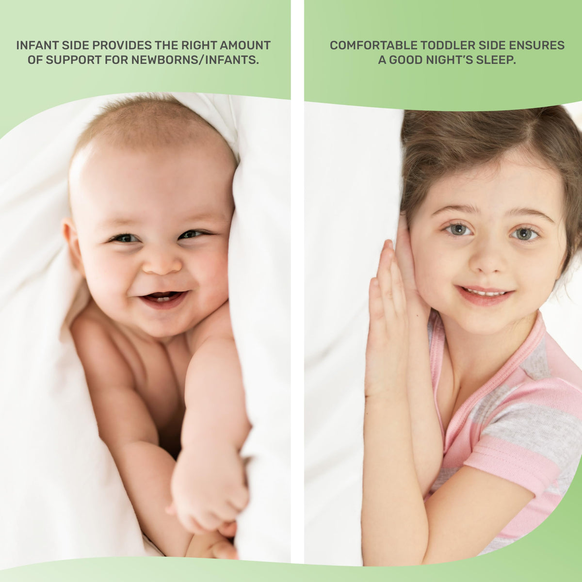 Grey Dual-Sided Crib and Toddler Bed Mattress Z8870