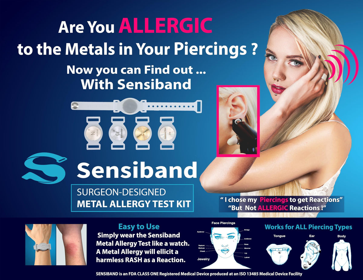 Metal Allergy Test Band for Piercings and Jewelry T82223