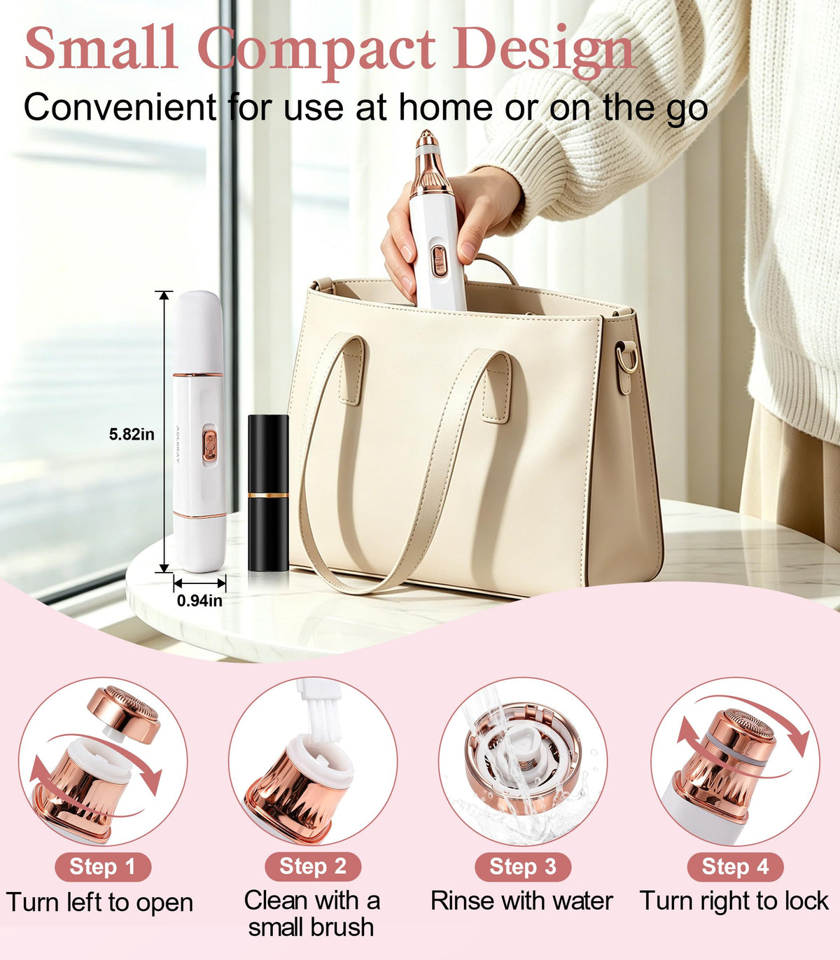 2-in-1 Eyebrow Trimmer & Facial Hair Remover A188116
