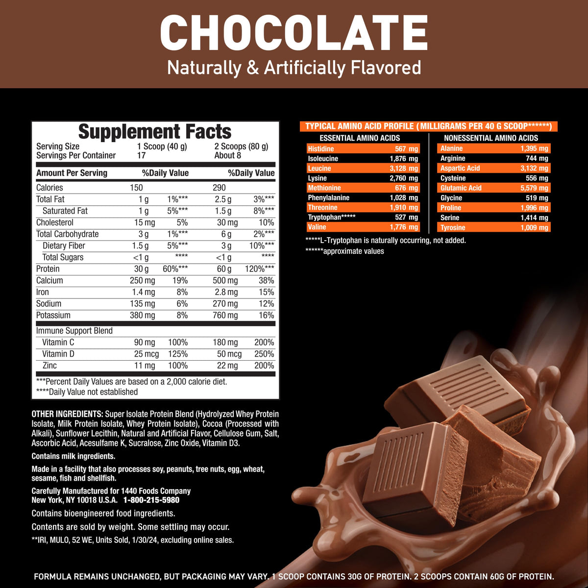 Chocolate Gluten Free Protein Powder L247153