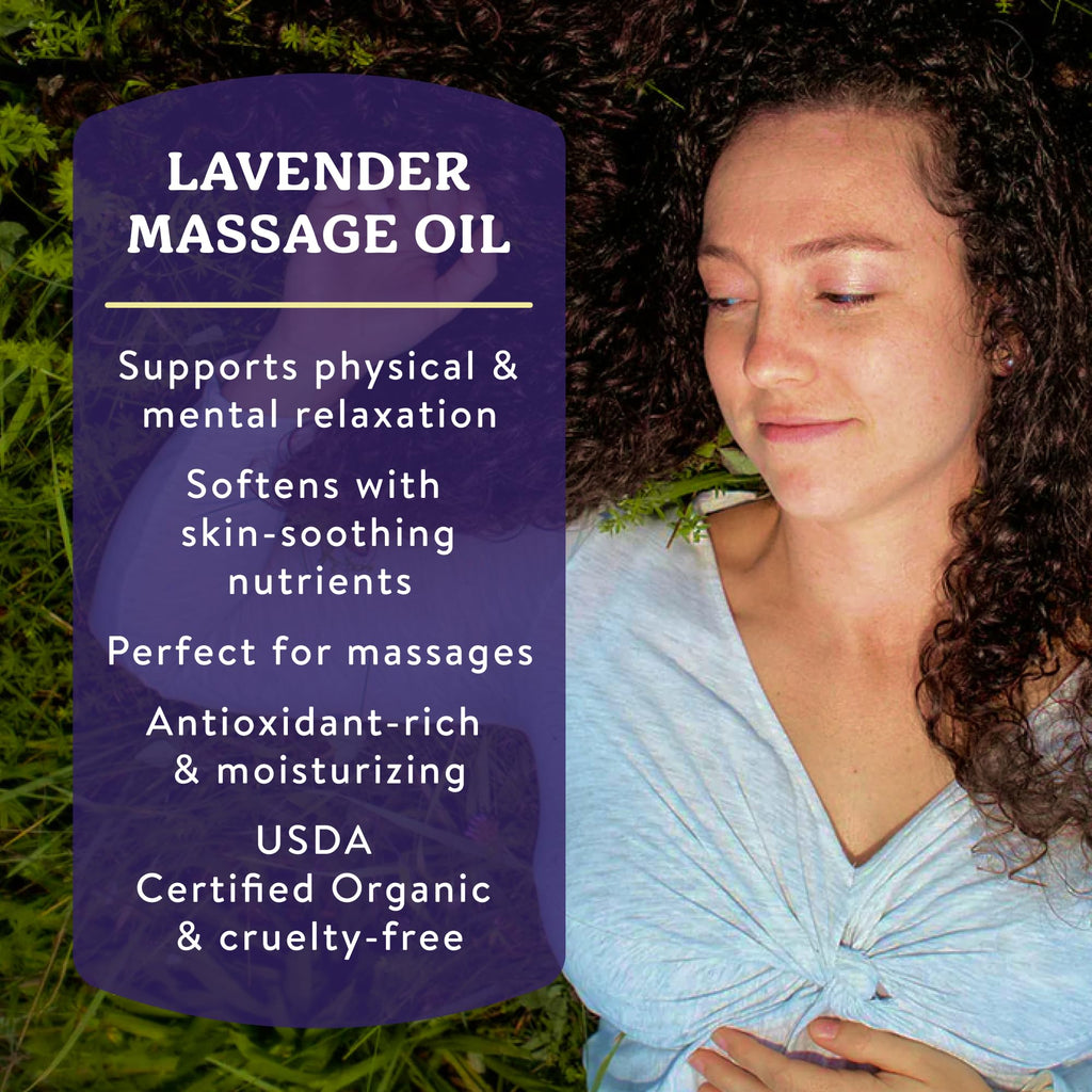 Organic Lavender Massage Oil 4 fl oz V9268