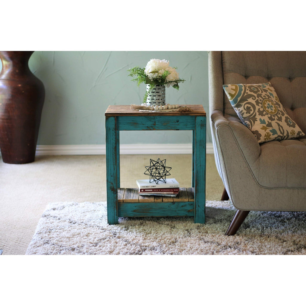 Turquoise Combo End Table L555333