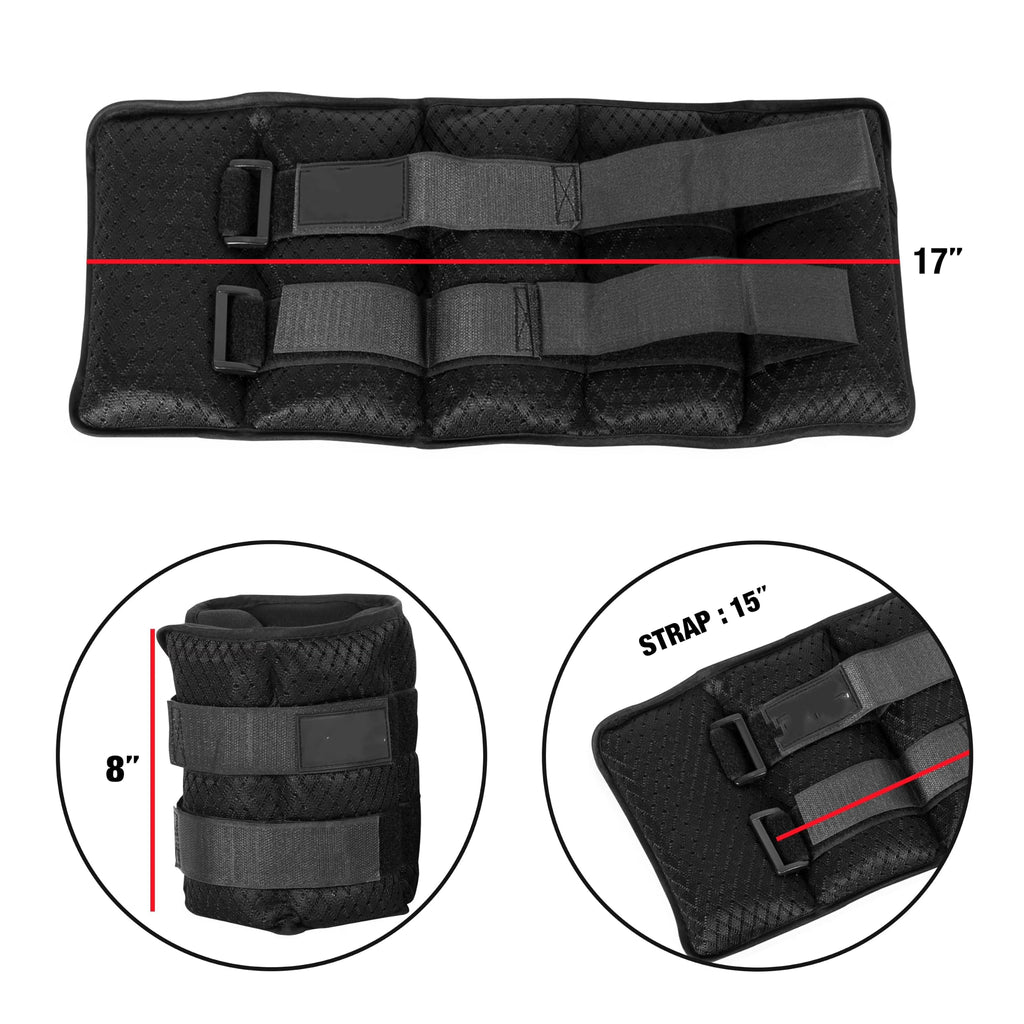 Adjustable Wrist & Ankle Weights 10-Pound Pair Q82250