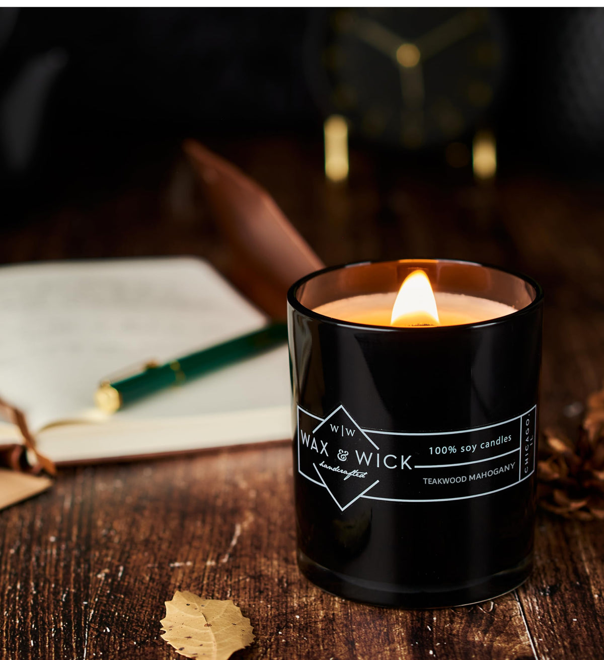 12oz Soy Wax Double Wood Wick Scented Candle L997
