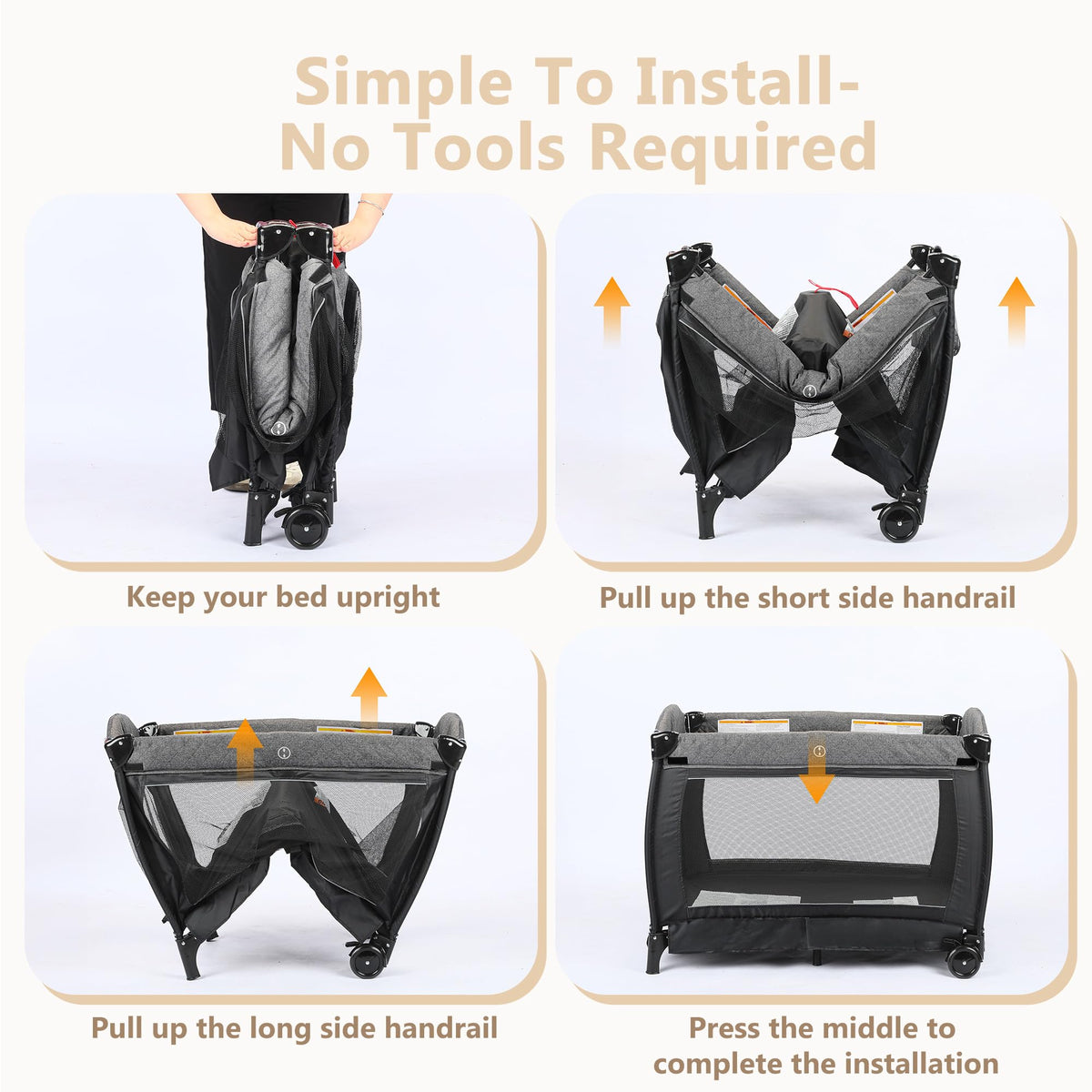 4 in 1 Black Baby Playard Q1915