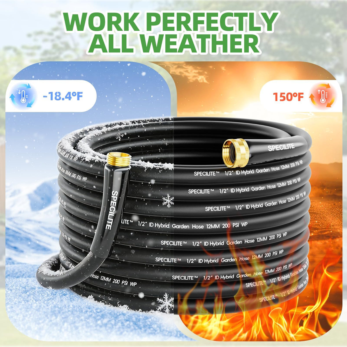 Lightweight Garden Water Hose 25 Ft x 1/2" C3631