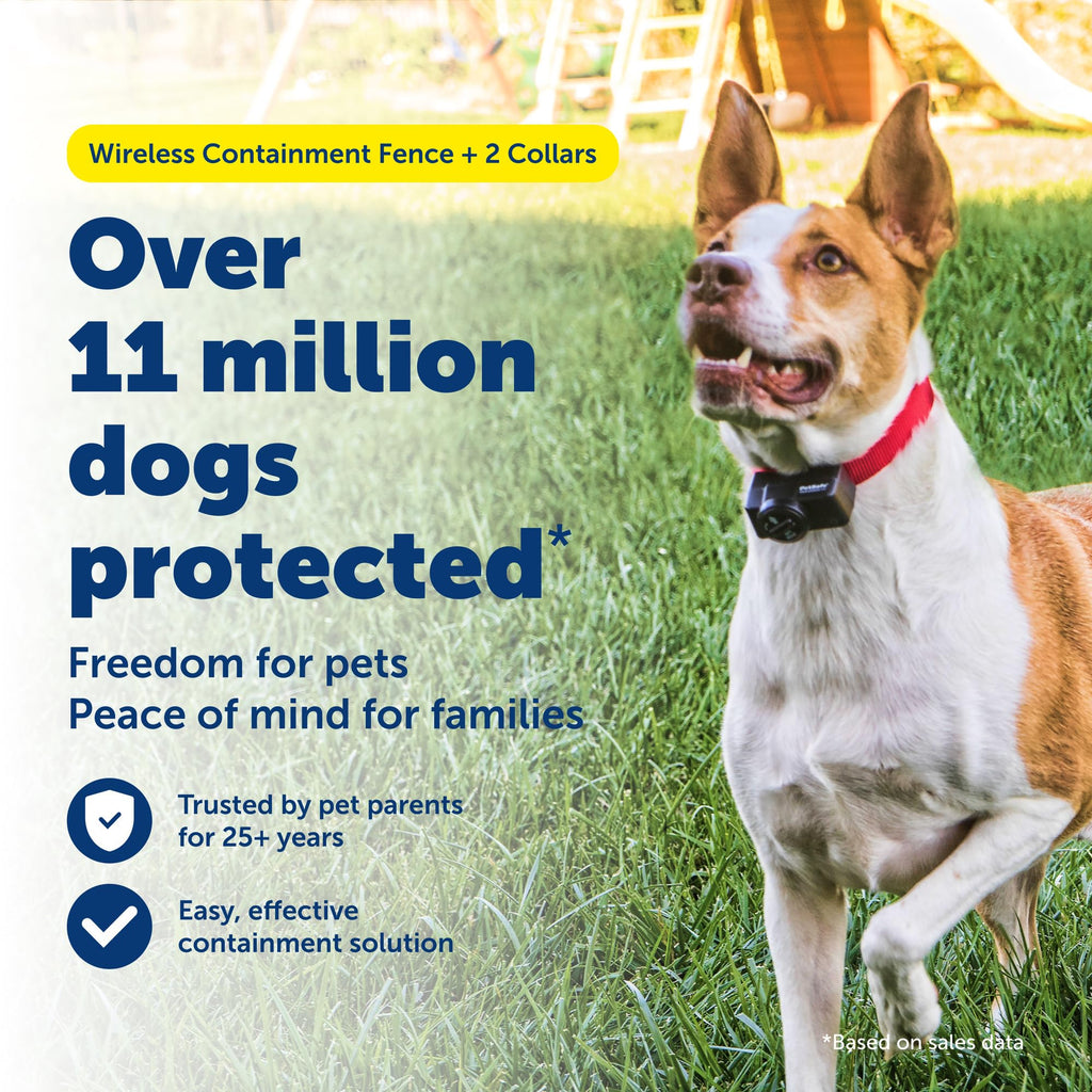 Wireless Pet Containment System, 2 Dogs, Up to 1/2 Acre I890149