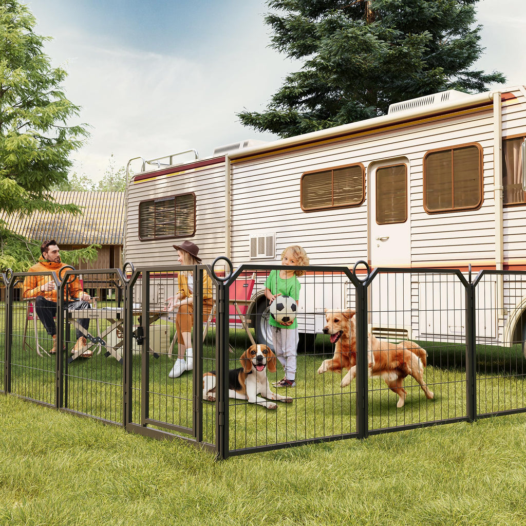 32 Inch 16 Panel Metal Dog Playpen D82212