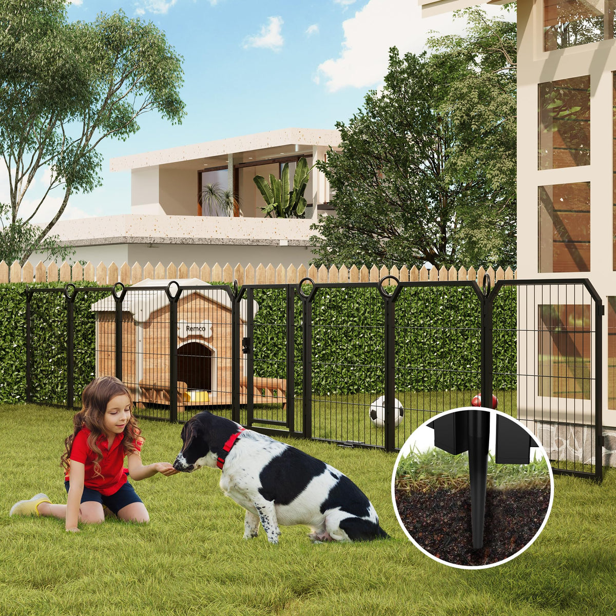 32 Inch 16 Panel Metal Dog Playpen D82212