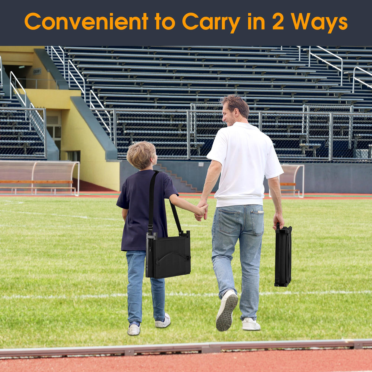 Portable Folding Stadium Seat with Back Support 2 Pack B24179